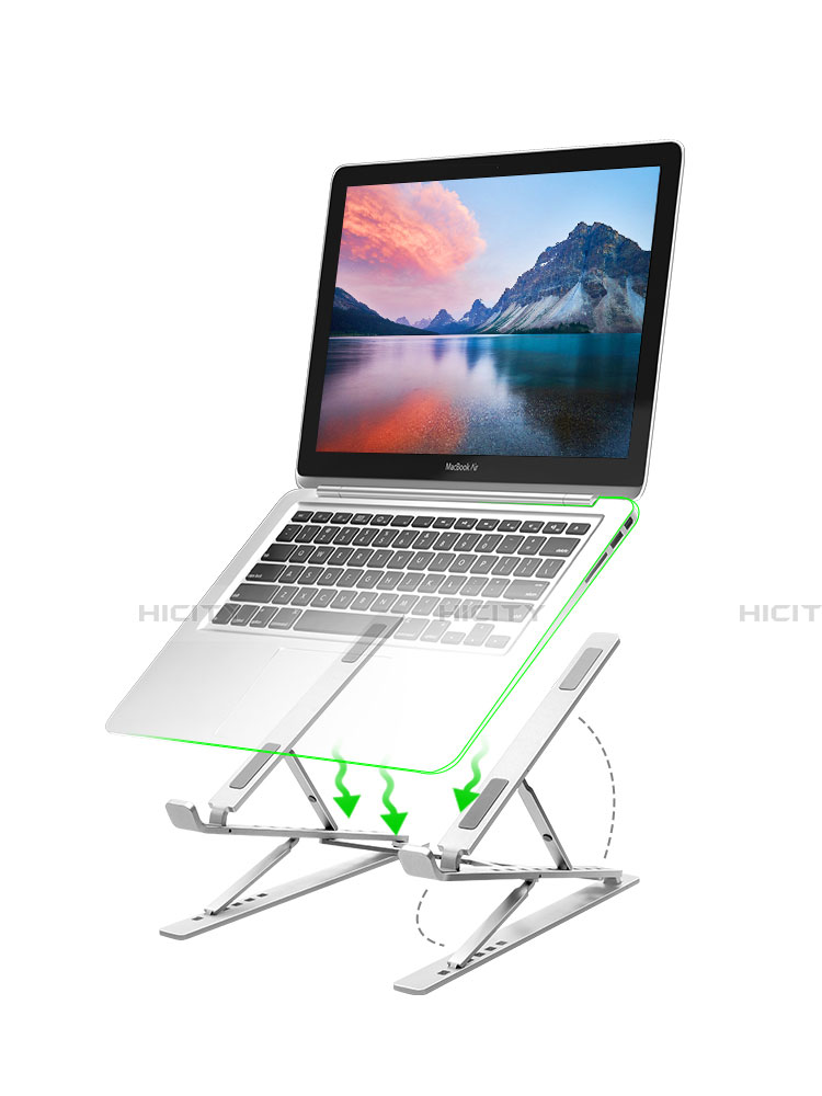 Supporto Computer Sostegnotile Notebook Universale K09 per Huawei MateBook D15 (2020) 15.6 Argento