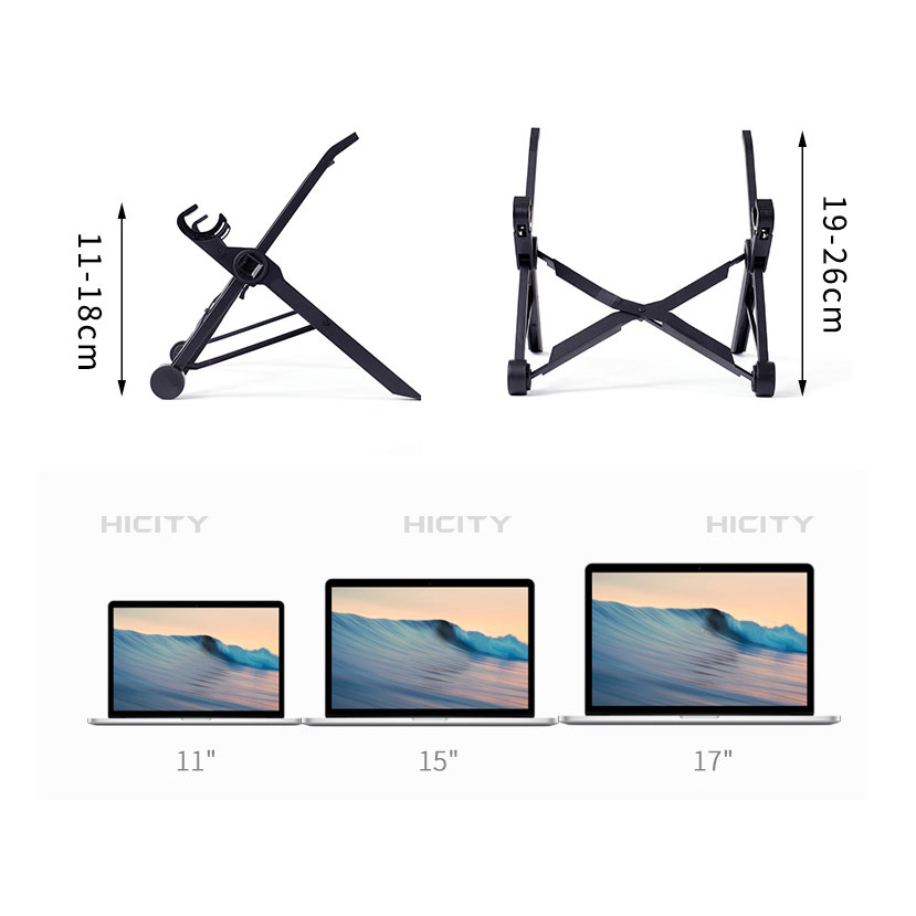 Supporto Computer Sostegnotile Notebook Universale S14 per Huawei MateBook 13 (2020) Nero