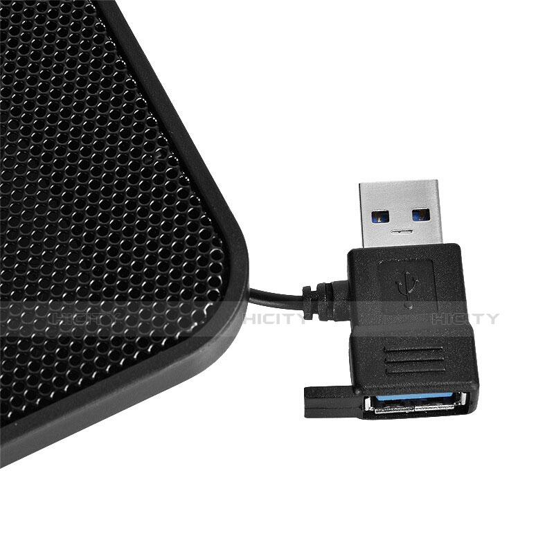 Supporto per Latpop Sostegnotile Notebook Ventola Raffreddamiento Stand USB Dissipatore Da 9 a 16 Pollici Universale L01 per Apple MacBook Air 11 pollici Nero