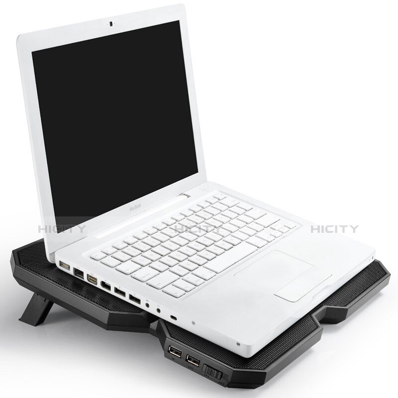 Supporto per Latpop Sostegnotile Notebook Ventola Raffreddamiento Stand USB Dissipatore Da 9 a 16 Pollici Universale M06 per Apple MacBook Air 11 pollici Nero