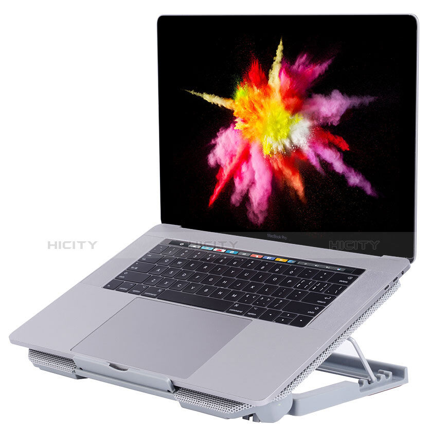 Supporto per Latpop Sostegnotile Notebook Ventola Raffreddamiento Stand USB Dissipatore Da 9 a 16 Pollici Universale M16 per Apple MacBook Air 13.3 pollici (2018) Argento