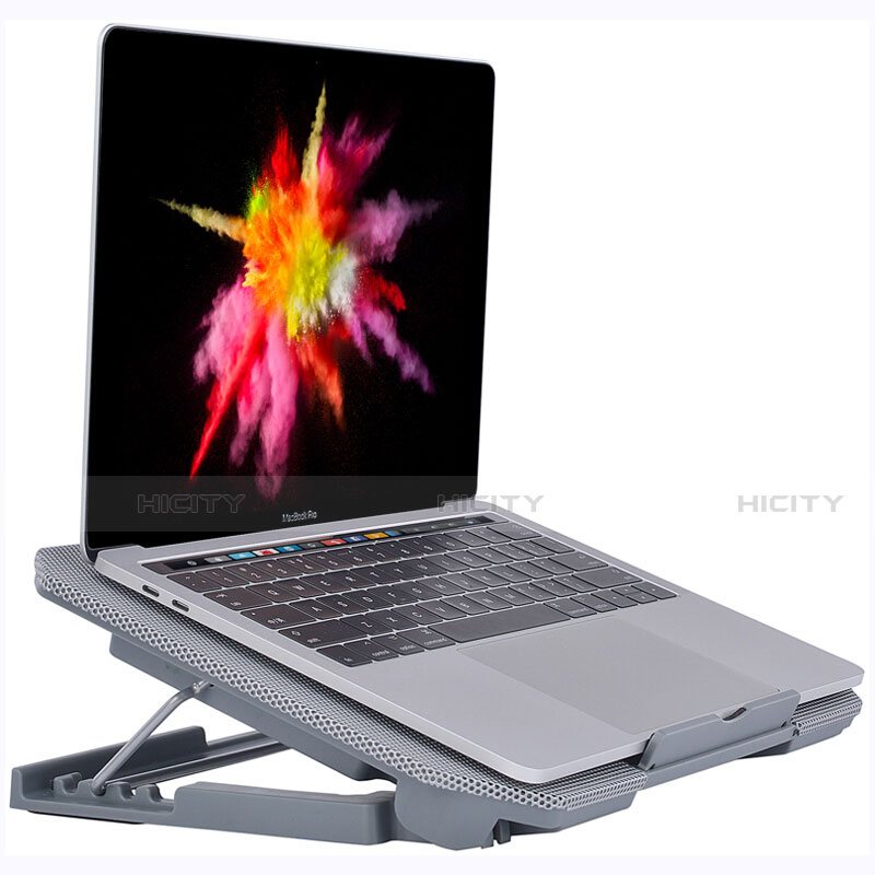 Supporto per Latpop Sostegnotile Notebook Ventola Raffreddamiento Stand USB Dissipatore Da 9 a 16 Pollici Universale M16 per Apple MacBook Pro 13 pollici (2020) Argento