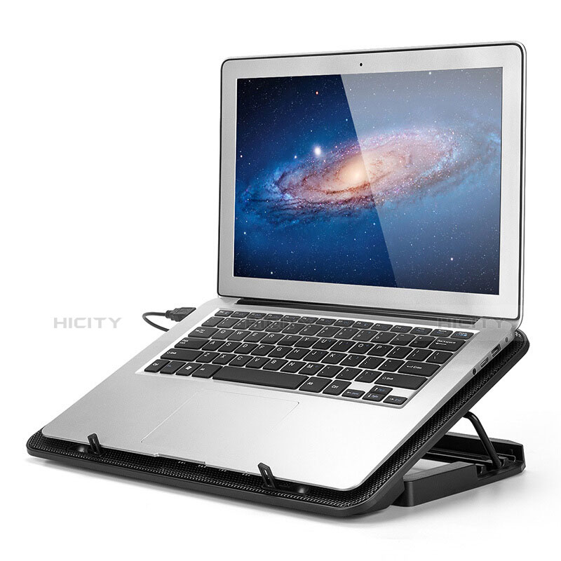 Supporto per Latpop Sostegnotile Notebook Ventola Raffreddamiento Stand USB Dissipatore Da 9 a 16 Pollici Universale M18 per Apple MacBook Air 13 pollici Nero
