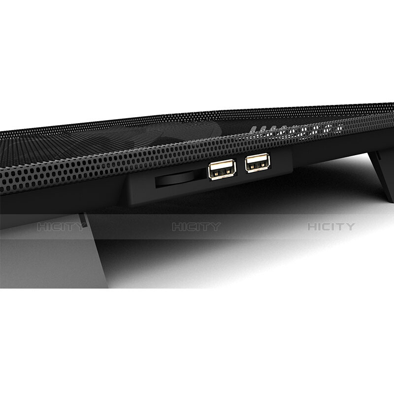 Supporto per Latpop Sostegnotile Notebook Ventola Raffreddamiento Stand USB Dissipatore Da 9 a 16 Pollici Universale M19 per Apple MacBook 12 pollici Nero