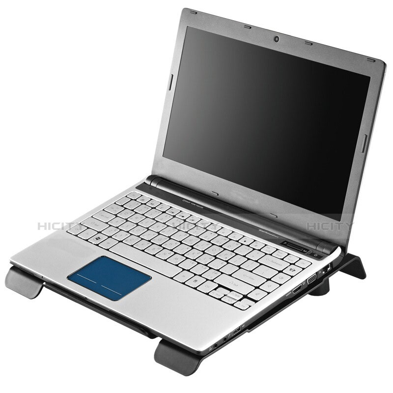 Supporto per Latpop Sostegnotile Notebook Ventola Raffreddamiento Stand USB Dissipatore Da 9 a 16 Pollici Universale M24 per Apple MacBook 12 pollici Nero