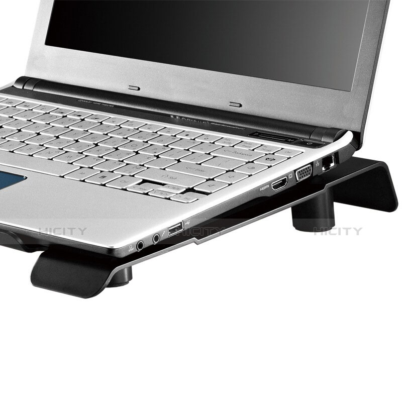 Supporto per Latpop Sostegnotile Notebook Ventola Raffreddamiento Stand USB Dissipatore Da 9 a 16 Pollici Universale M24 per Apple MacBook Air 11 pollici Nero