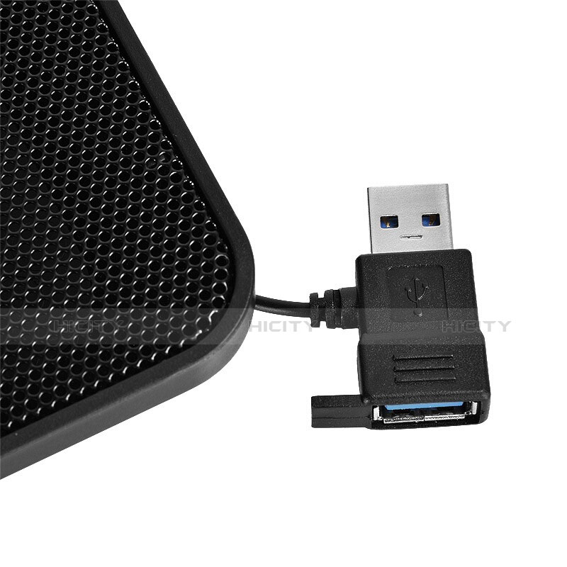 Supporto per Latpop Sostegnotile Notebook Ventola Raffreddamiento Stand USB Dissipatore Da 9 a 16 Pollici Universale M25 per Apple MacBook 12 pollici Nero