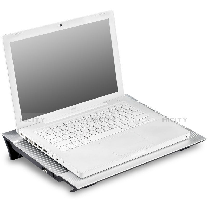 Supporto per Latpop Sostegnotile Notebook Ventola Raffreddamiento Stand USB Dissipatore Da 9 a 16 Pollici Universale M26 per Apple MacBook 12 pollici Argento