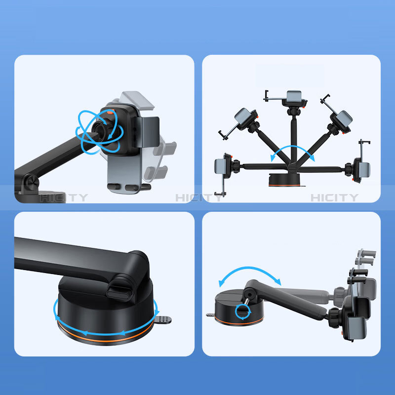 Supporto Sostegno Cellulari Con Ventosa Da Auto Universale BS1 Nero