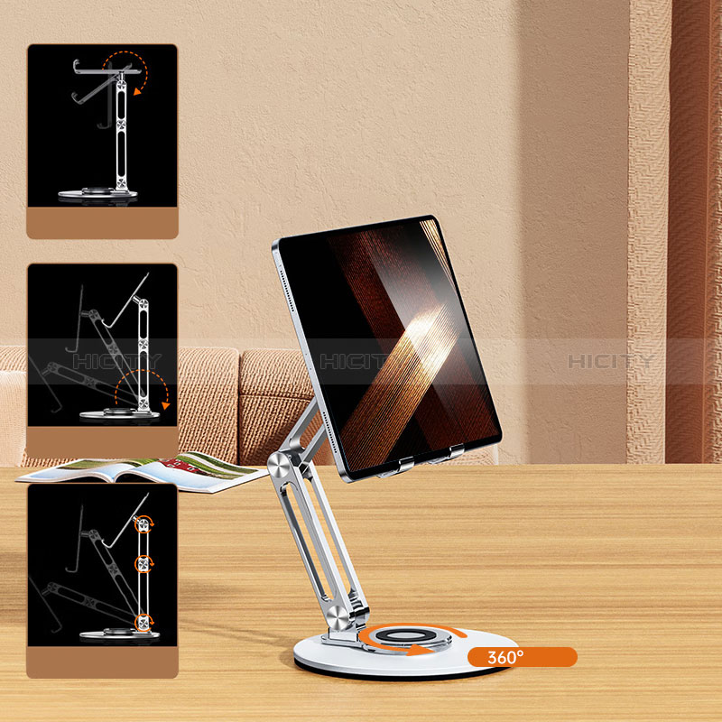 Supporto Tablet PC Flessibile Sostegno Tablet Universale D15 per Apple iPad Mini 6 Argento
