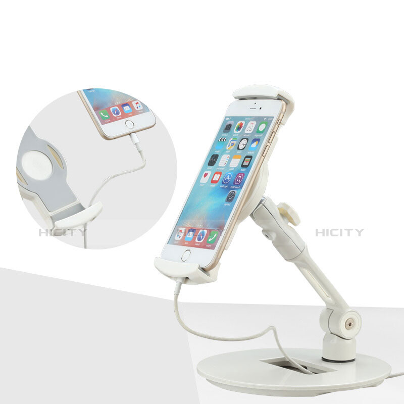 Supporto Tablet PC Flessibile Sostegno Tablet Universale H06 per Apple iPad 3 Bianco