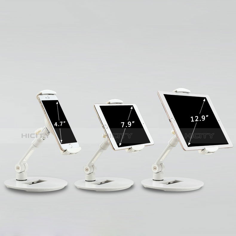 Supporto Tablet PC Flessibile Sostegno Tablet Universale H06 per Apple iPad Mini 2 Bianco