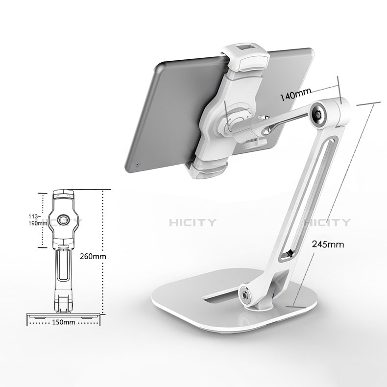 Supporto Tablet PC Flessibile Sostegno Tablet Universale H10 per Huawei MediaPad M2 10.0 M2-A01 M2-A01W M2-A01L Bianco