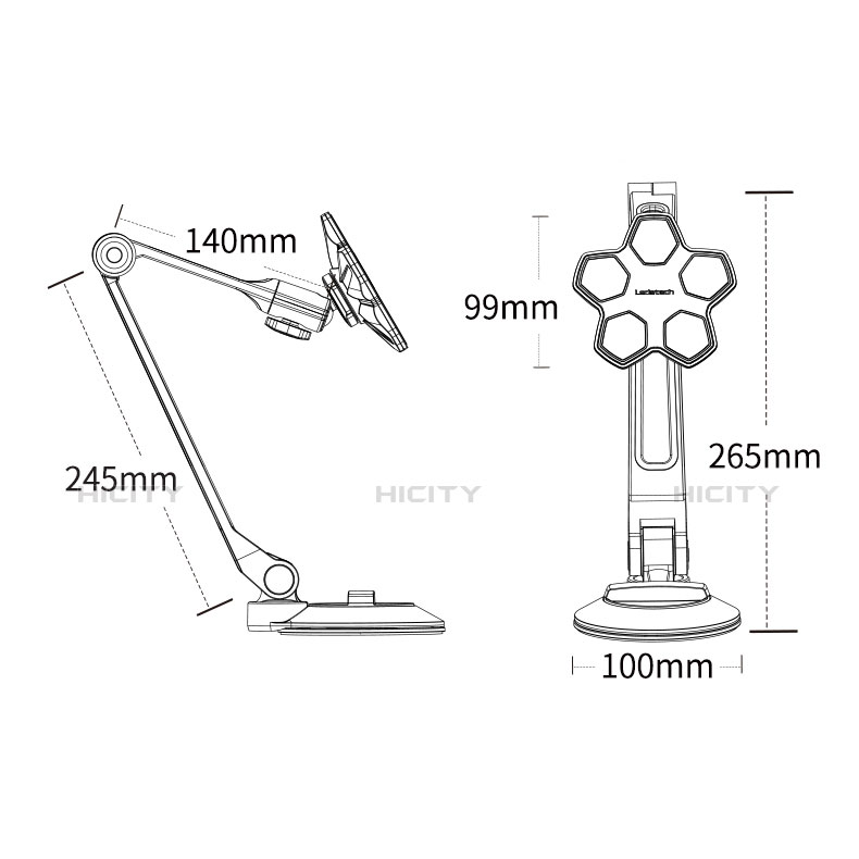 Supporto Tablet PC Flessibile Sostegno Tablet Universale H14 per Huawei Mediapad T1 10 Pro T1-A21L T1-A23L Bianco