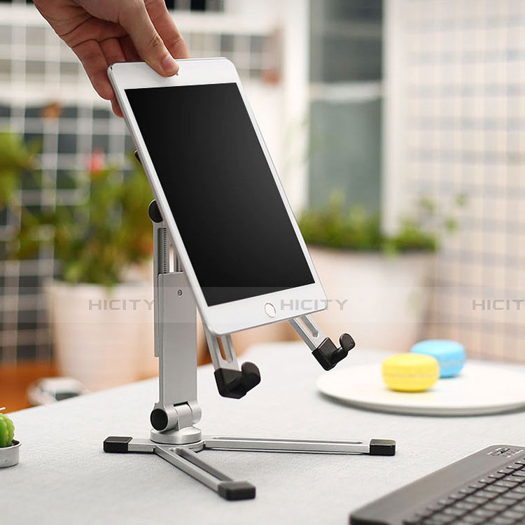 Supporto Tablet PC Flessibile Sostegno Tablet Universale K19 per Apple iPad 4 Argento