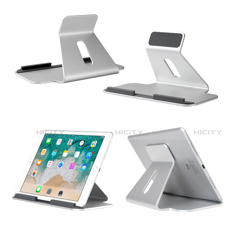 Supporto Tablet PC Flessibile Sostegno Tablet Universale K21 per Apple iPad Air Argento