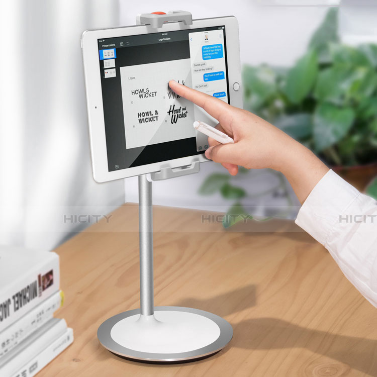 Supporto Tablet PC Flessibile Sostegno Tablet Universale K27 per Apple iPad Air Bianco