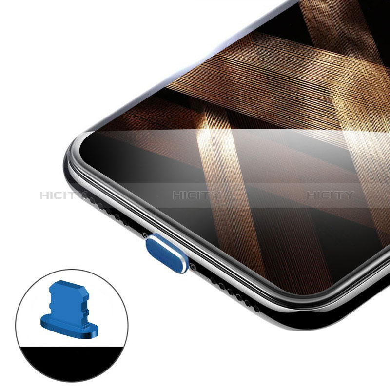Tappi Antipolvere Anti-dust Lightning USB Jack Antipolvere H02 per Apple iPhone 12 Pro Blu