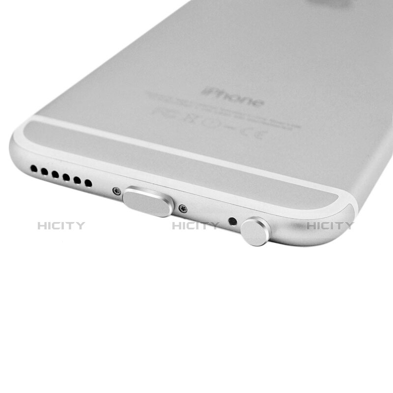 Tappi Antipolvere Anti-dust Lightning USB Jack Antipolvere J01 per Apple iPhone XR Argento