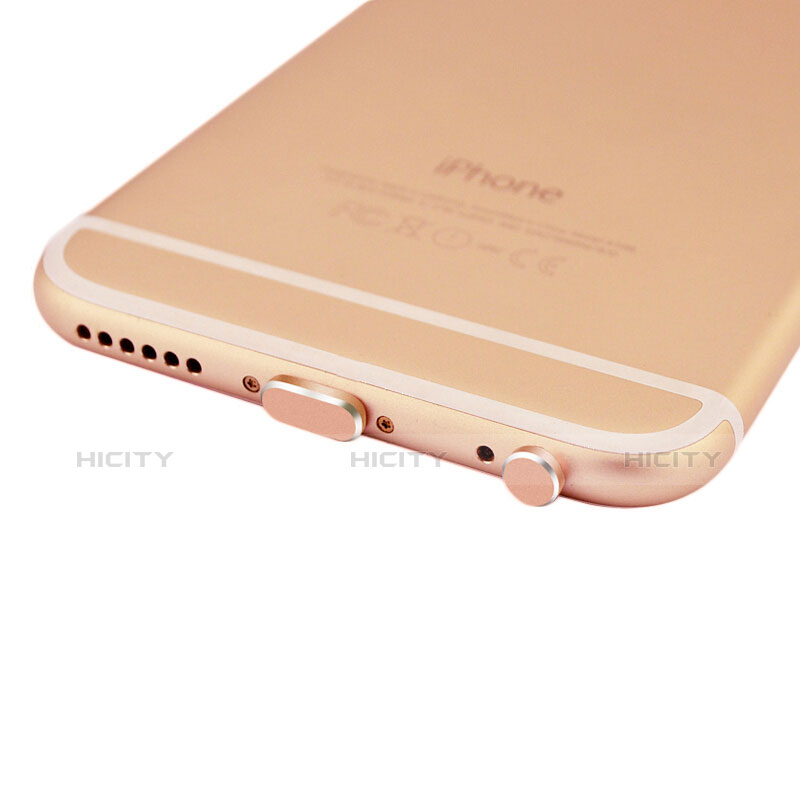 Tappi Antipolvere Anti-dust Lightning USB Jack Antipolvere J01 per Apple iPhone XR Oro Rosa