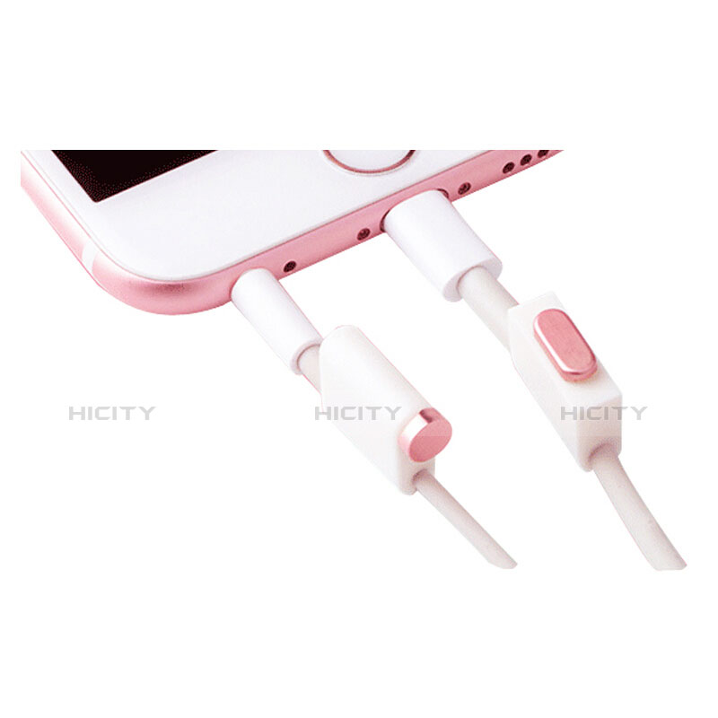 Tappi Antipolvere Anti-dust Lightning USB Jack Antipolvere J02 per Apple iPad 4 Oro Rosa