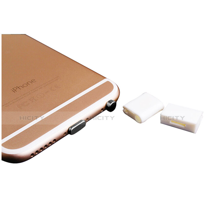 Tappi Antipolvere Anti-dust Lightning USB Jack Antipolvere J02 per Apple iPad Air 2 Nero