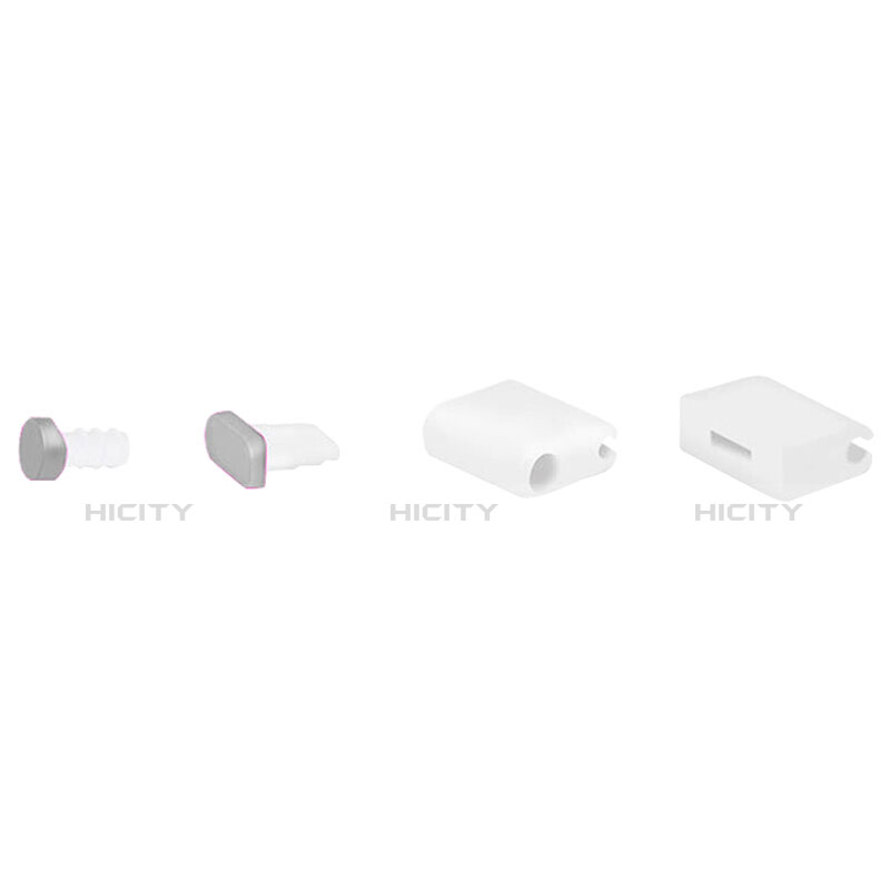 Tappi Antipolvere Anti-dust Lightning USB Jack Antipolvere J02 per Apple iPad New Air (2019) 10.5 Argento