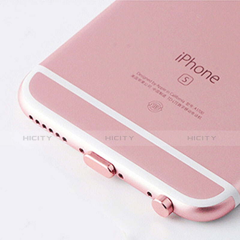 Tappi Antipolvere Anti-dust Lightning USB Jack Antipolvere J02 per Apple iPad New Air (2019) 10.5 Oro Rosa