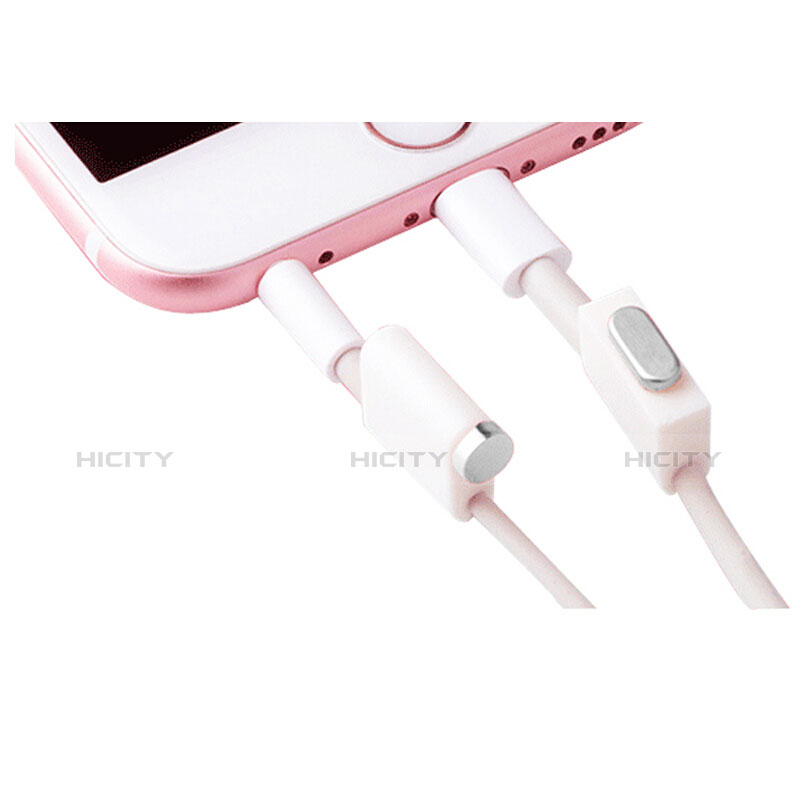 Tappi Antipolvere Anti-dust Lightning USB Jack Antipolvere J02 per Apple iPhone 11 Pro Max Argento