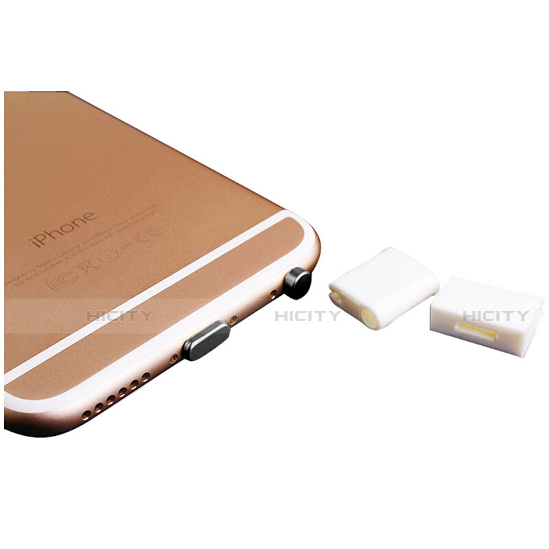 Tappi Antipolvere Anti-dust Lightning USB Jack Antipolvere J02 per Apple iPhone 12 Max Nero
