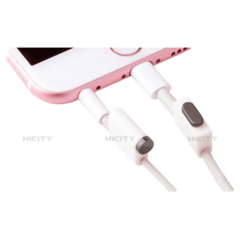 Tappi Antipolvere Anti-dust Lightning USB Jack Antipolvere J02 per Apple iPhone 5C Nero