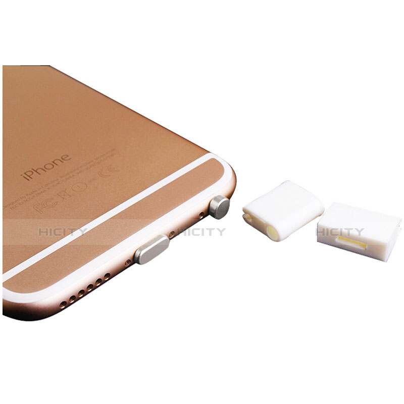 Tappi Antipolvere Anti-dust Lightning USB Jack Antipolvere J02 per Apple iPhone XR Argento