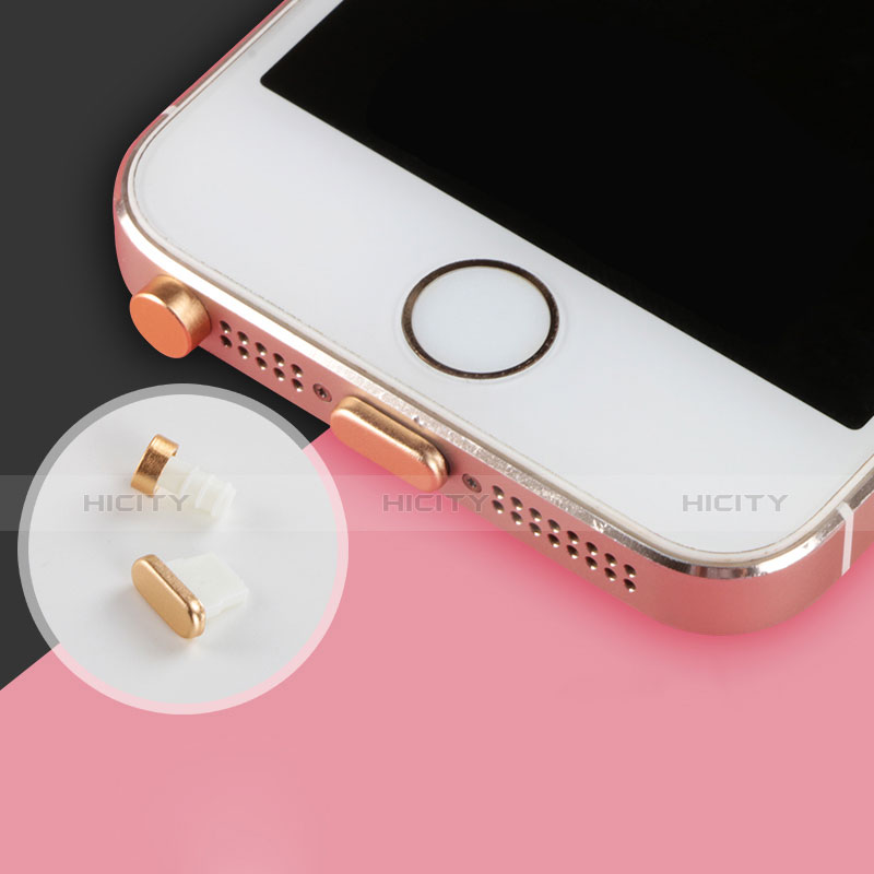 Tappi Antipolvere Anti-dust Lightning USB Jack Antipolvere J05 per Apple iPad New Air (2019) 10.5 Oro Rosa