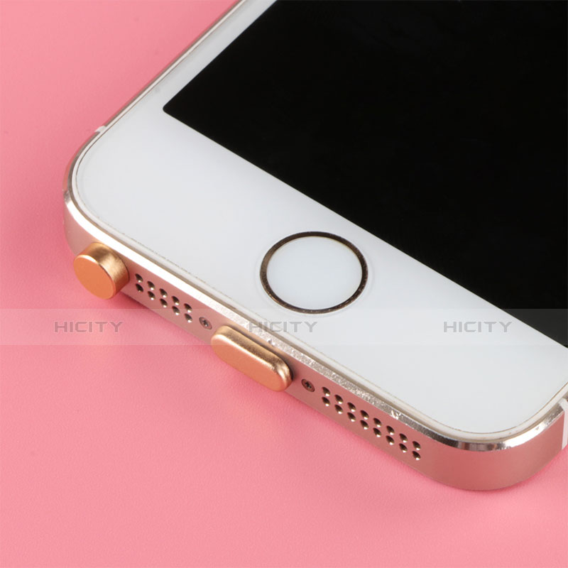 Tappi Antipolvere Anti-dust Lightning USB Jack Antipolvere J05 per Apple iPhone 5C Oro Rosa