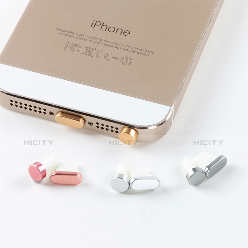Tappi Antipolvere Anti-dust Lightning USB Jack Antipolvere J05 per Apple iPhone 5S Oro Rosa