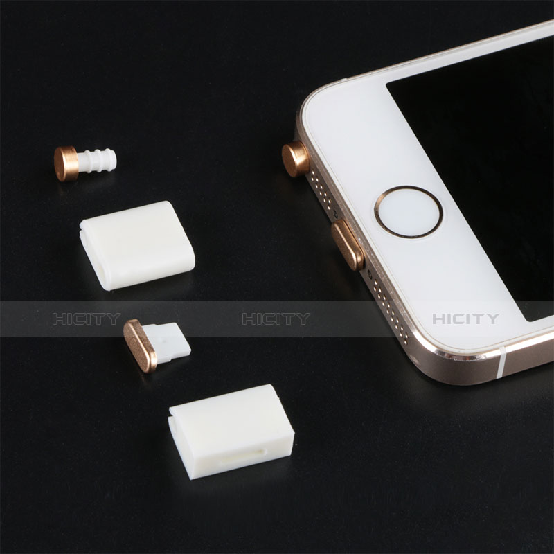 Tappi Antipolvere Anti-dust Lightning USB Jack Antipolvere J05 per Apple iPhone 6 Oro Rosa