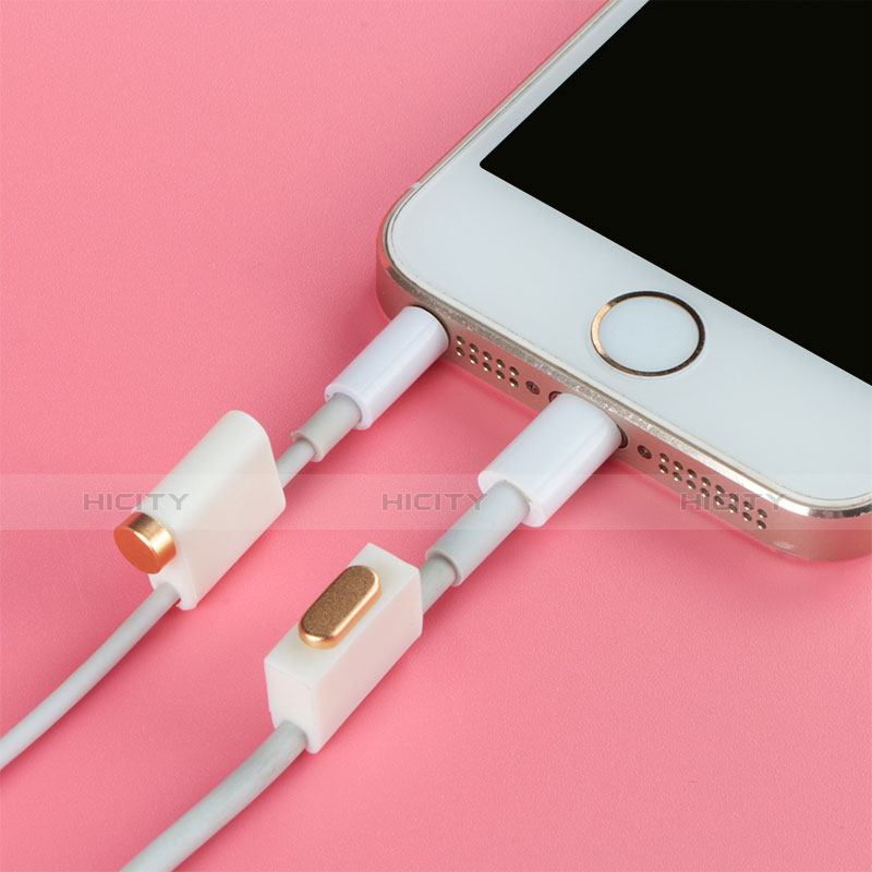 Tappi Antipolvere Anti-dust Lightning USB Jack Antipolvere J05 per Apple iPhone 6S Plus Oro Rosa