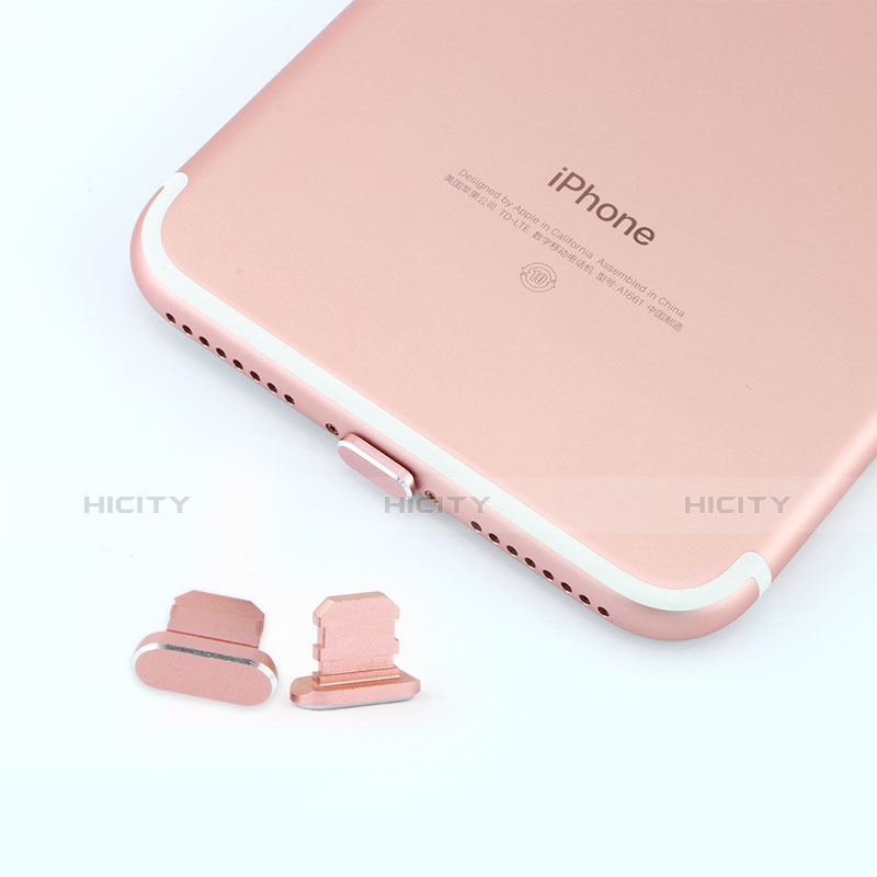 Tappi Antipolvere Anti-dust Lightning USB Jack Antipolvere J06 per Apple iPhone 8 Plus Oro Rosa