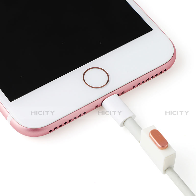 Tappi Antipolvere Anti-dust Lightning USB Jack Antipolvere J07 per Apple iPhone 13 Mini Oro Rosa