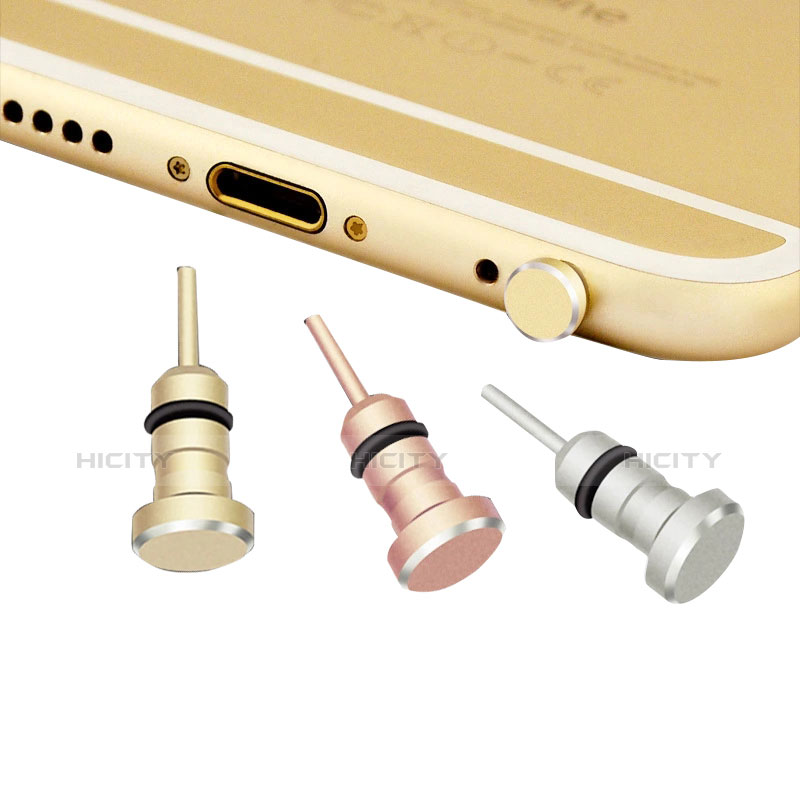 Tappi Antipolvere Jack Cuffie 3.5mm Anti-dust Android Apple Anti Polvere Universale D04 Oro Rosa