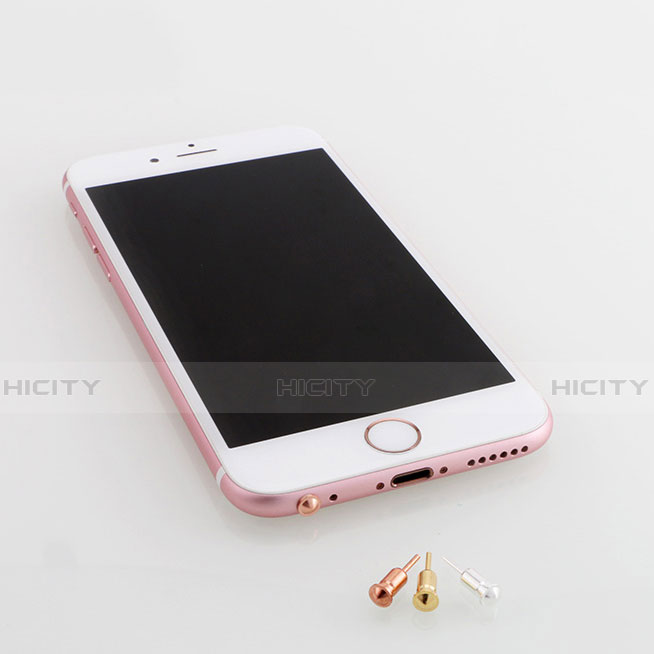 Tappi Antipolvere Jack Cuffie 3.5mm Anti-dust Android Apple Anti Polvere Universale D05 Oro Rosa