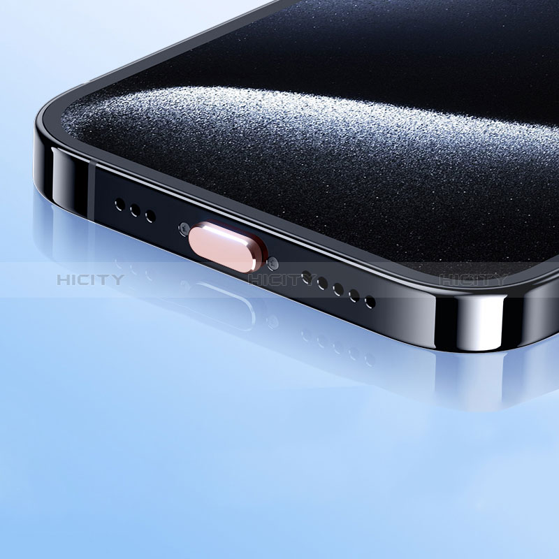 Tappi Antipolvere USB-C Jack Anti-dust Type-C Anti Polvere Universale H01 per Apple iPhone 15 Oro Rosa