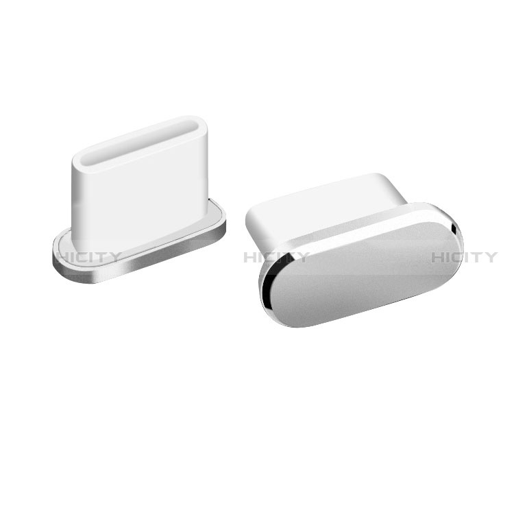 Tappi Antipolvere USB-C Jack Anti-dust Type-C Anti Polvere Universale H06 per Apple iPad Pro 11 (2021) Argento