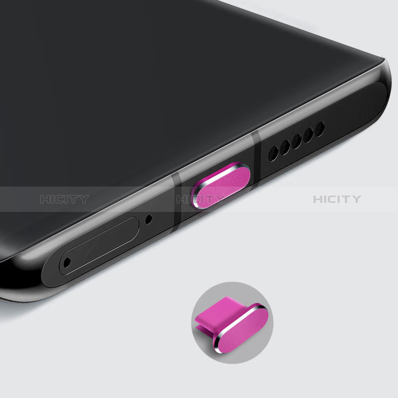 Tappi Antipolvere USB-C Jack Anti-dust Type-C Anti Polvere Universale H08 per Apple iPad Pro 11 (2021) Rosa Caldo