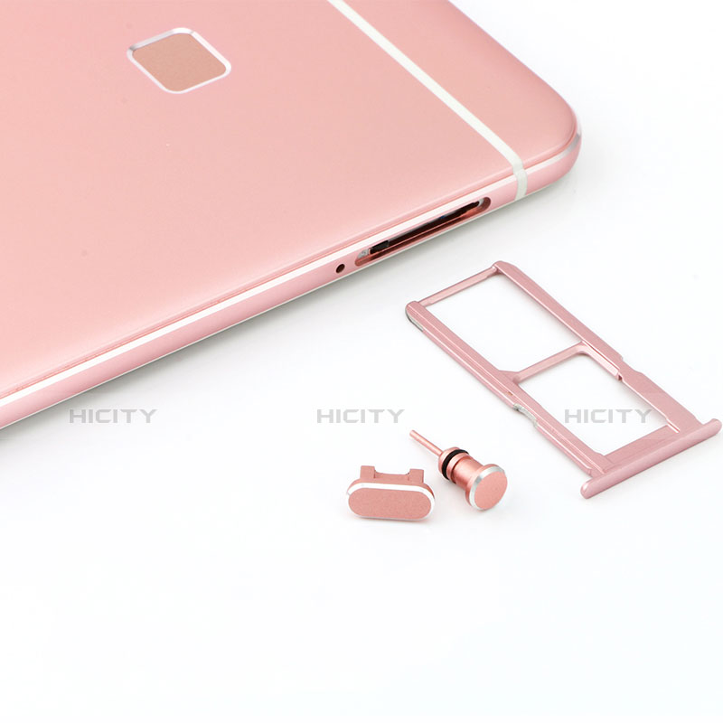 Tappi Antipolvere USB Jack Anti-dust Android Anti Polvere Universale C02 Oro Rosa