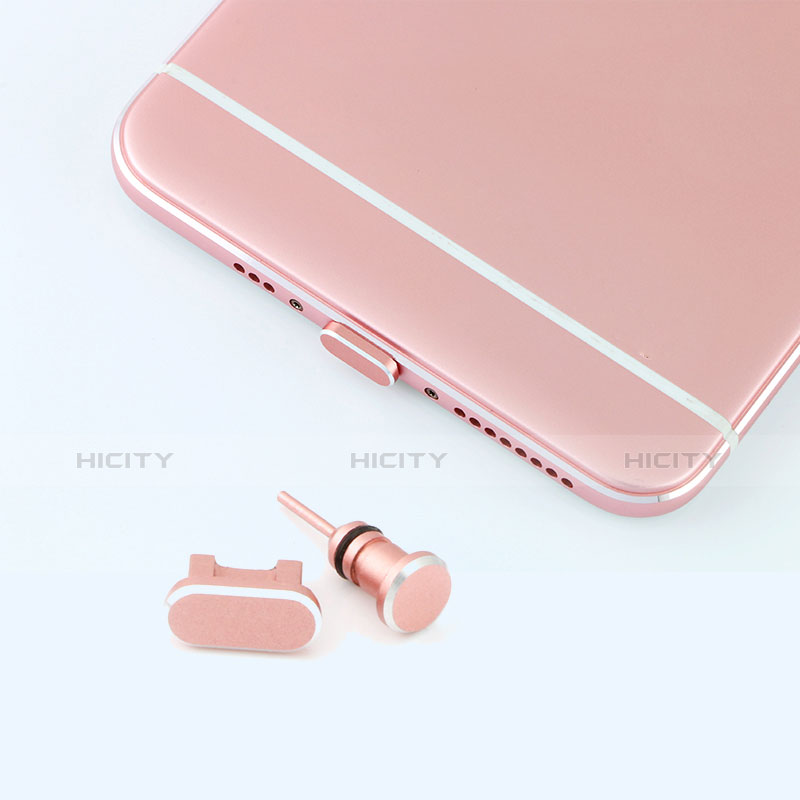 Tappi Antipolvere USB Jack Anti-dust Android Anti Polvere Universale C02 Oro Rosa