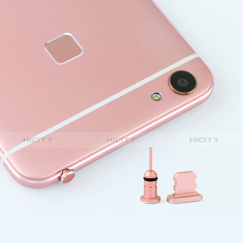 Tappi Antipolvere USB Jack Anti-dust Android Anti Polvere Universale C02 Oro Rosa