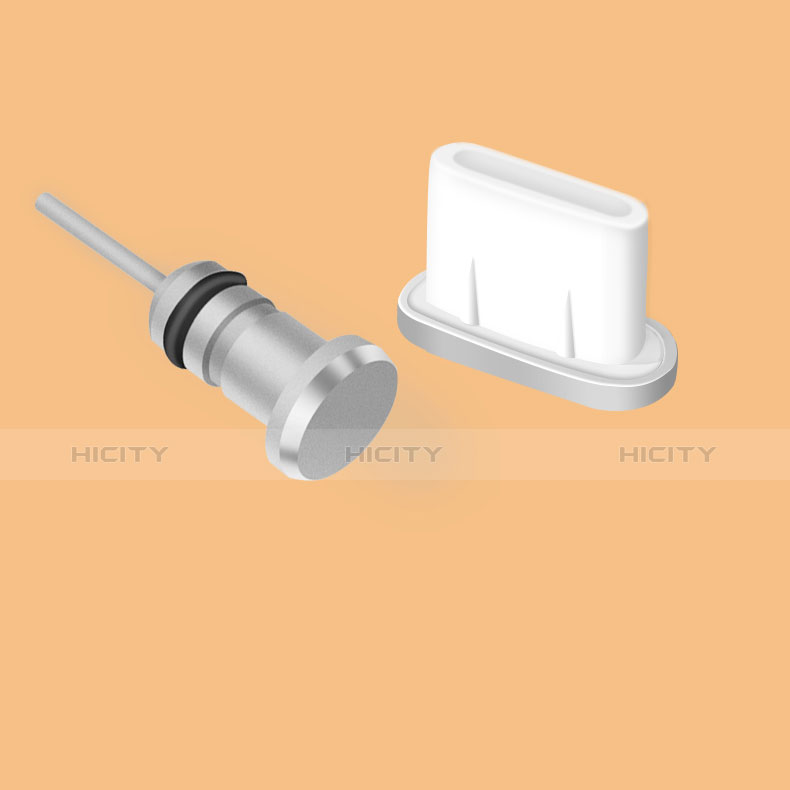 Tappi Antipolvere USB Jack Anti-dust Android Type-C Anti Polvere Universale Argento